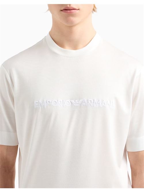 Lyocell blend jersey T-shirt with Emporio Armani ASV embroidery Emporio Armani | EM001070 AF13747.U0003